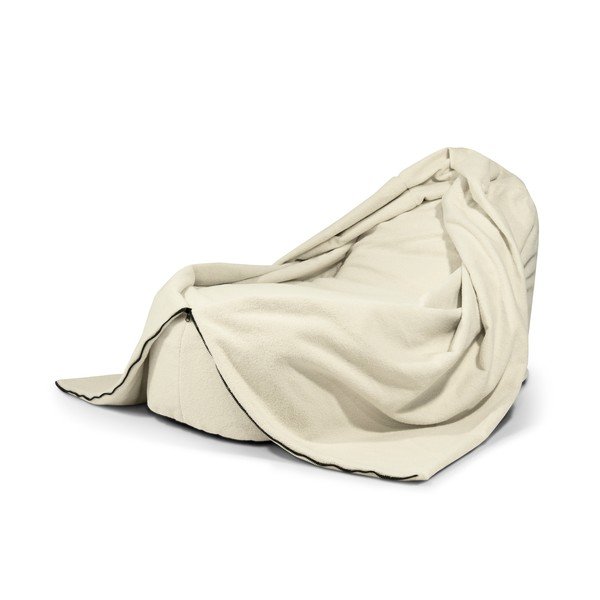Světle šedý dětský sedací vak z textilie bouclé Cocoon 120 – SLOWDOWN-image-3