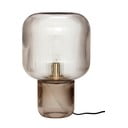 Hnědá stolní lampa se skleněným stínidlem (výška 42 cm) Pirum – Hübsch