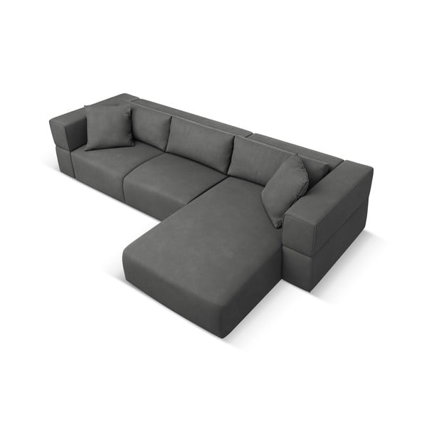 Tmavě šedá rohová pohovka, pravý roh Esther – Milo Casa-image-3