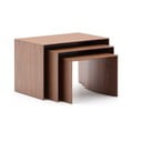 Odkládací stolky v sadě 3 ks v dekoru ořechu 40x60 cm Litto – Kave Home