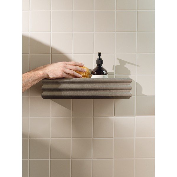 Nástěnná koupelnová polička nerezová ve stříbrné barvě Olbi – noo.ma-image-2