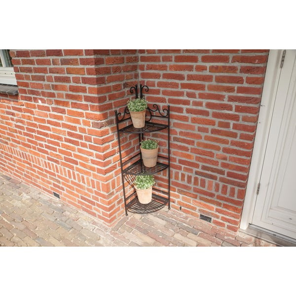 Černý kovový rohový skládací stojan na květiny Esschert Design-image-4