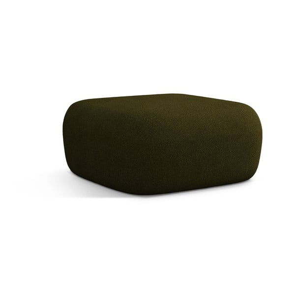 Zelená podnožka z textilie bouclé Jenny – Micadoni Home-image-1