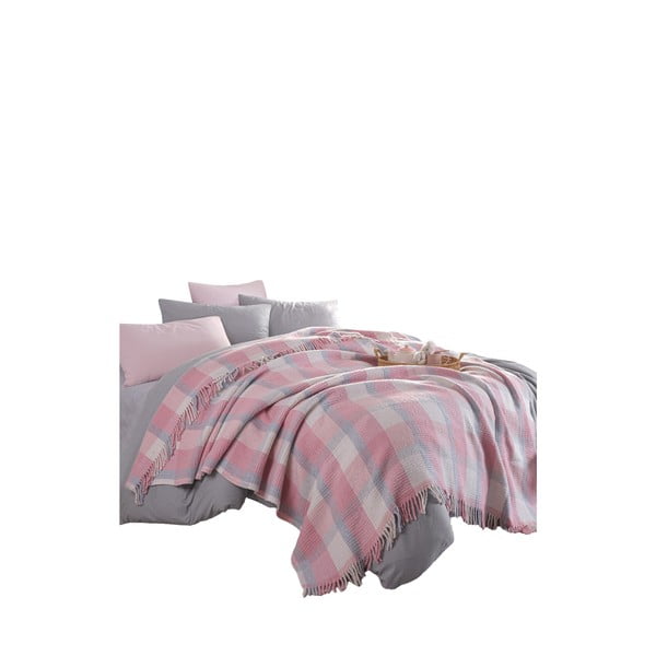 Růžový přehoz 180x220 cm Warm Soft – Mijolnir
