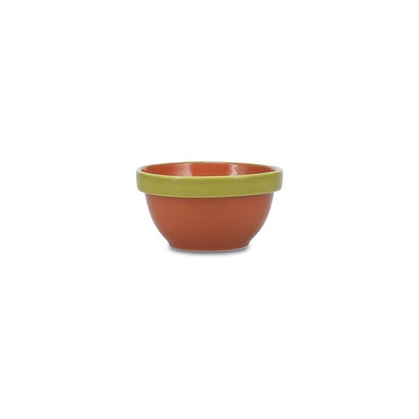 Zelená/oranžová miska z kameniny 170 ml Duo – ONA-image-2