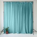 Tyrkysový lněný závěs 140x250 cm Coastal Blue – Linen Tales