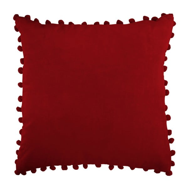Červený polštář Ragged Rose Arabella Velvet