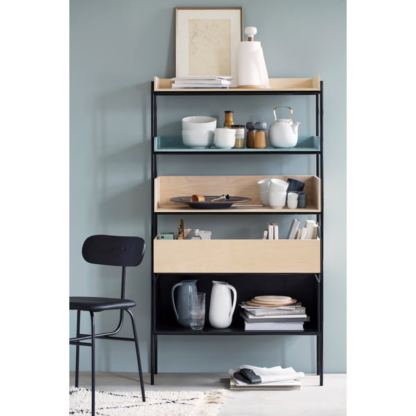 Stojan na papírové utěrky z dubového dřeva s bílým detailem z porcelánu Kähler Design Hammershoi-image-4