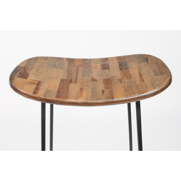 Barová stolička z teakového dřeva v přírodní barvě (výška sedáku 76 cm) Tangle – White Label-image-1