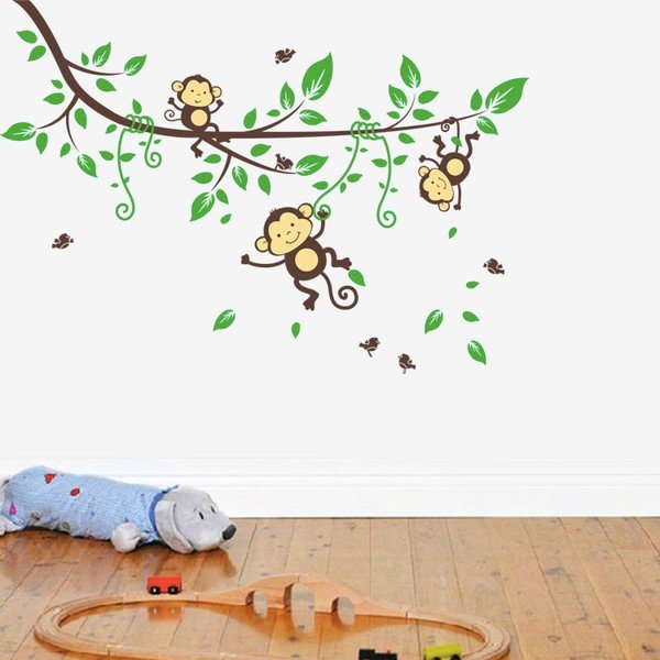 Nástěnná samolepka Ambiance Monkeys on Tree-image-4
