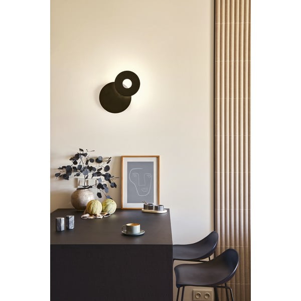 Černé LED nástěnné svítidlo Hennes – Fischer & Honsel-image-1