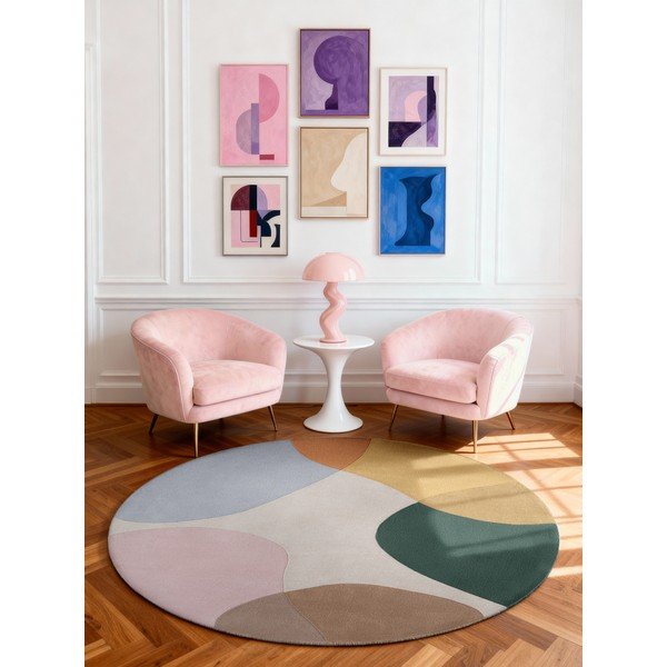 Ručně tkaný vlněný kulatý koberec ø 200 cm Hackney Clarissa – Ted Baker-image-1