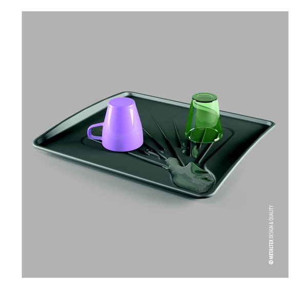 Odkapávací podložka na nádobí Metaltex Hydro, 35 x 31 cm-image-1
