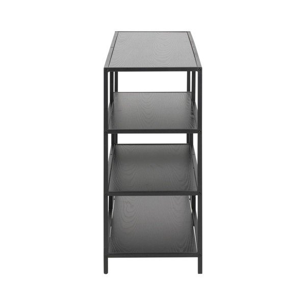 Černá knihovna v dekoru jasanu 114x78 cm Seaford – Actona-image-3