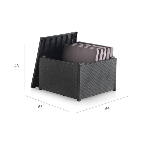 Zahradní odkládací stolek z umělého ratanu 56x56 cm – Juinsa-image-4
