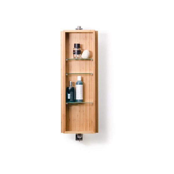 Bambusová koupelnová skříňka se zrcadlem Wireworks Domain Bamboo, výška 71 cm-image-2