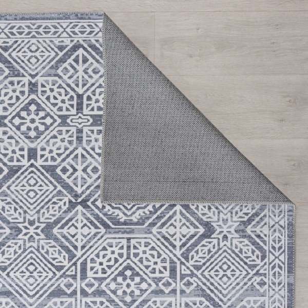 Šedý pratelný koberec 290x200 cm FOLD Cora - Flair Rugs-image-2