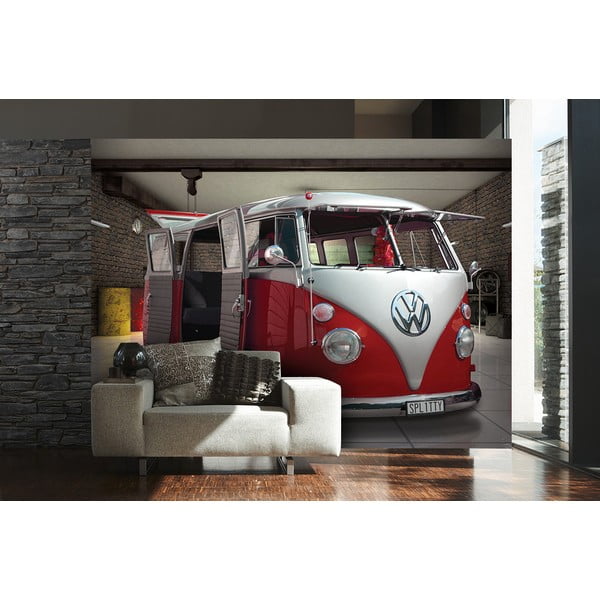 Velkoformátová tapeta Červený VW, 315x232 cm