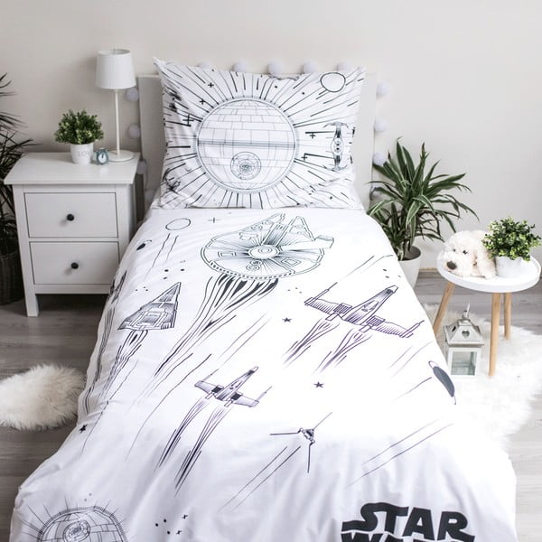 Bavlněné dětské povlečení se svítícím efektem na jednolůžko 140x200 cm Star Wars – Jerry Fabrics-image-2