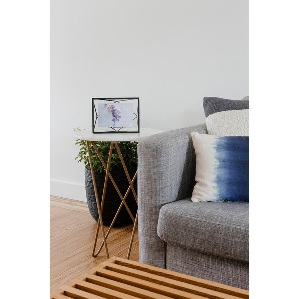 Černý kovový stojací/na zeď rámeček 20x15 cm Prisma – Umbra-image-3