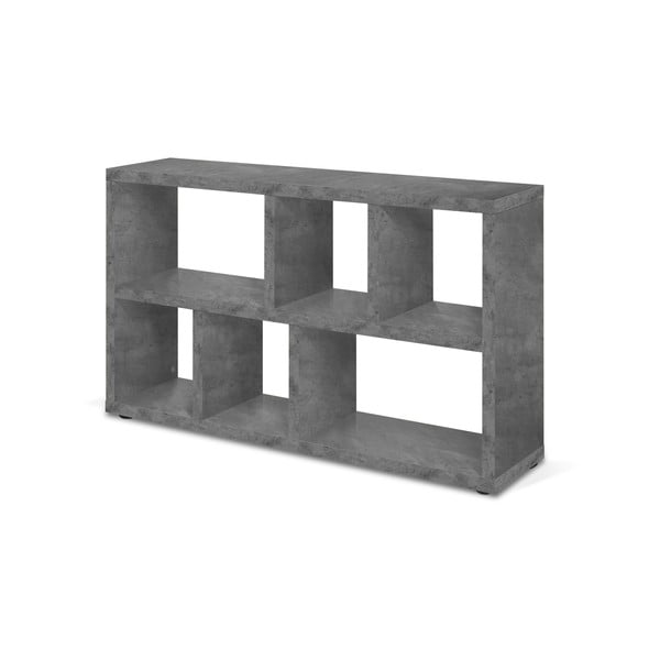 Šedá knihovna v dekoru betonu 150x83 cm Berlin – TemaHome-image-3