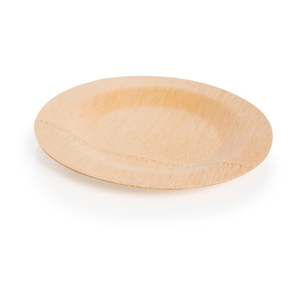 Sada 10 jednorázových talířů z bambusu Bambum-image-1