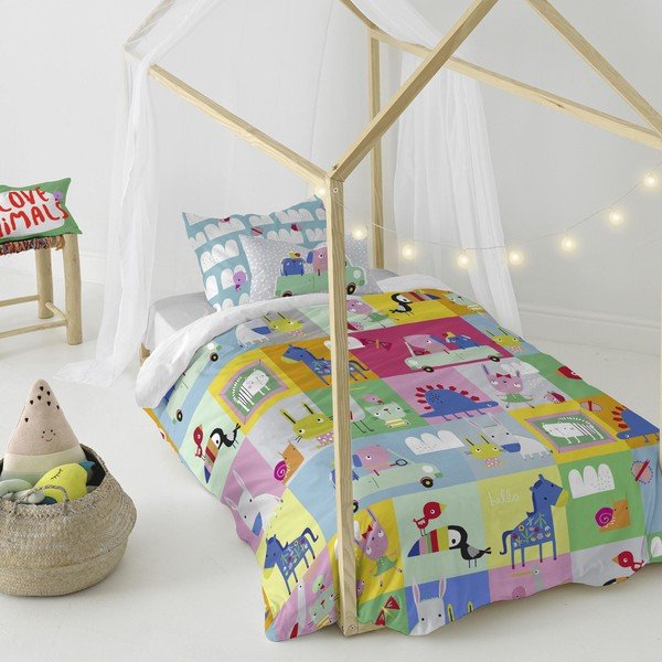 Dětské bavlněné povlečení Moshi Moshi Patchwork, 140 x 200 cm-image-4