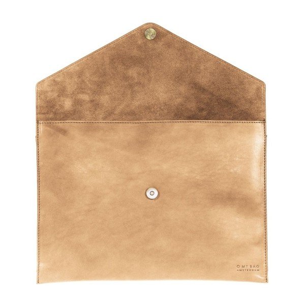 Béžový kožený obal na notebook 13" ve tvaru obálky O My Bag Office-image-2