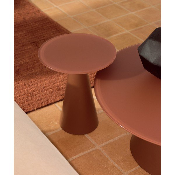 Kulatý odkládací stolek se skleněnou deskou ø 30 cm Wilshire – Kave Home-image-1