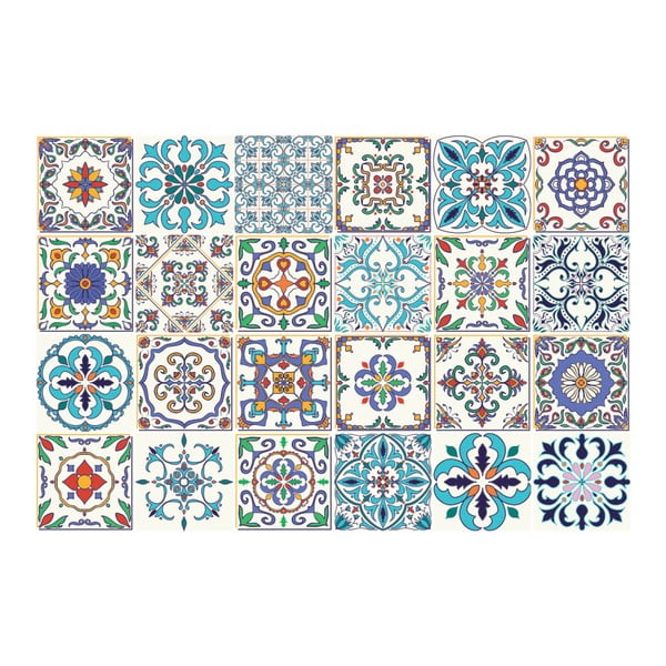 Sada 24 samolepek Ambiance Madeira, 15 x 15 cm-image-1