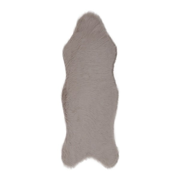 Šedý běhoun z umělé kožešiny Pelus Grey, 75 x 200 cm
