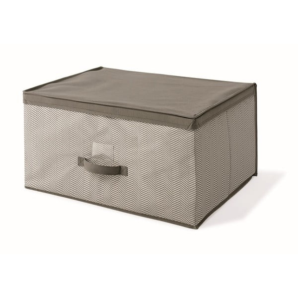 Hnědý uložný box s víkem Cosatto Twill, 45 x 60 cm