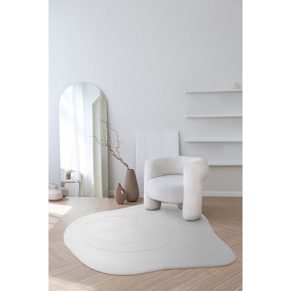 Bílý vlněný koberec 150x150 cm Olsen – Asiatic Carpets-image-1