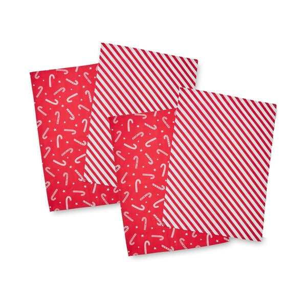 Bavlněné utěrky s vánočním motivem v sadě 4 ks 50x70 cm Candy Cane – Catherine Lansfield-image-2
