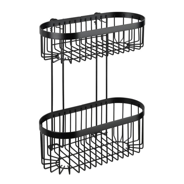 Černý nástěnný košík Wenko Classic Plus 2 Tier-image-2