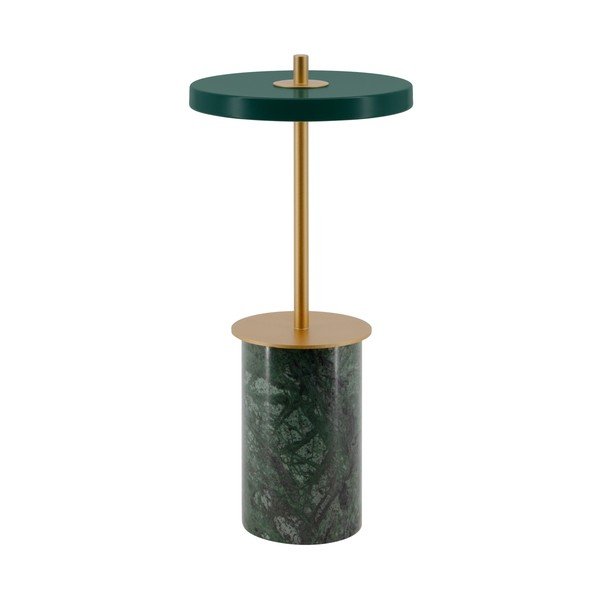 Zelená mramorová LED stmívatelná stolní lampa s kovovým stínidlem (výška 25,5 cm) Asteria Move Mini – UMAGE