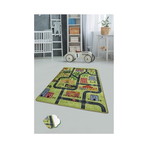 Dětský koberec Green Small Town 140 x 190 cm-image-1