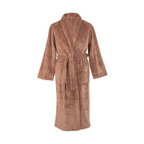 Hnědý župan z mikroplyše velikost L/XL Pippa – Tiseco Home Studio