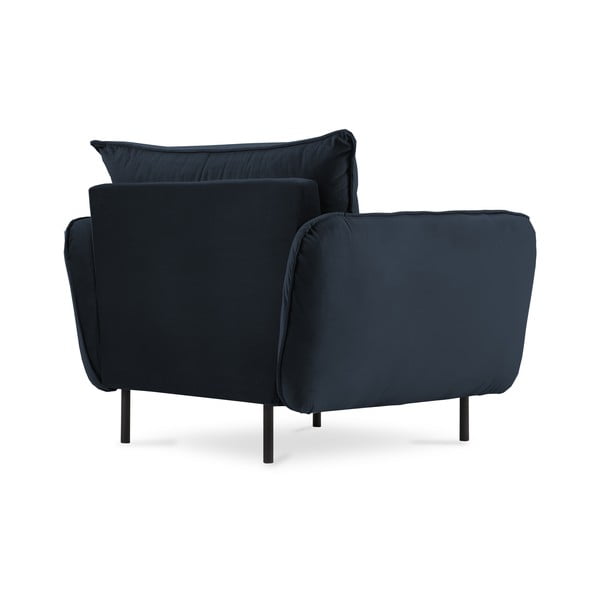 Tmavě modré sametové křeslo Vienna – Cosmopolitan Design-image-3