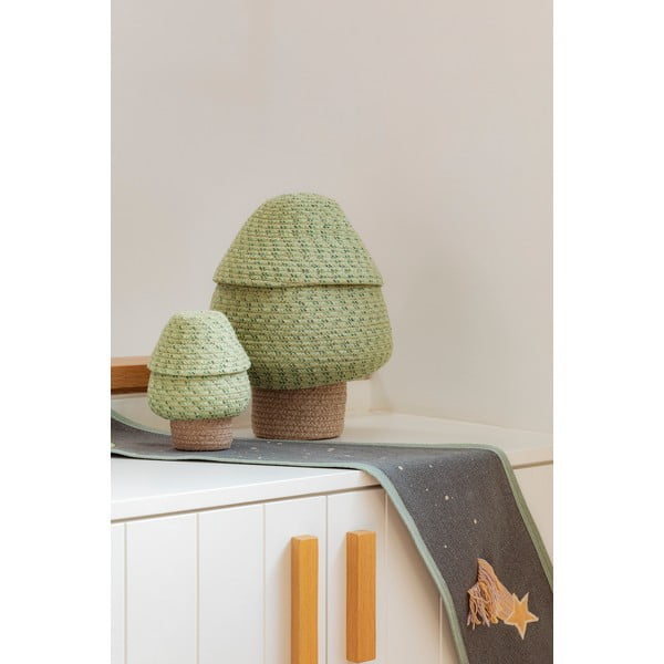 Zelený látkový dětský koš na hračky ø 25x36 cm Big Tree – Lorena Canals-image-1