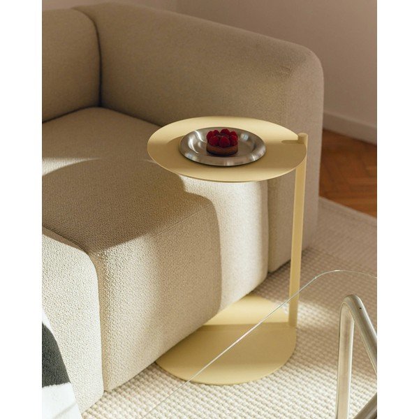 Ocelový kulatý odkládací stolek 41x40 cm Ande – noo.ma-image-1