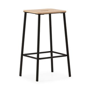 Černé barové židle v sadě 2 ks (výška sedáku 65 cm) Abba – Marckeric