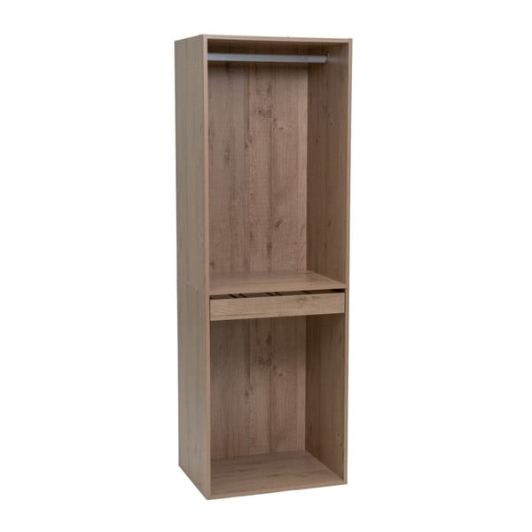 Otevřená modulární skříň v dekoru dubu v přírodní barvě 60x180x45 cm Modular – Casa Selección