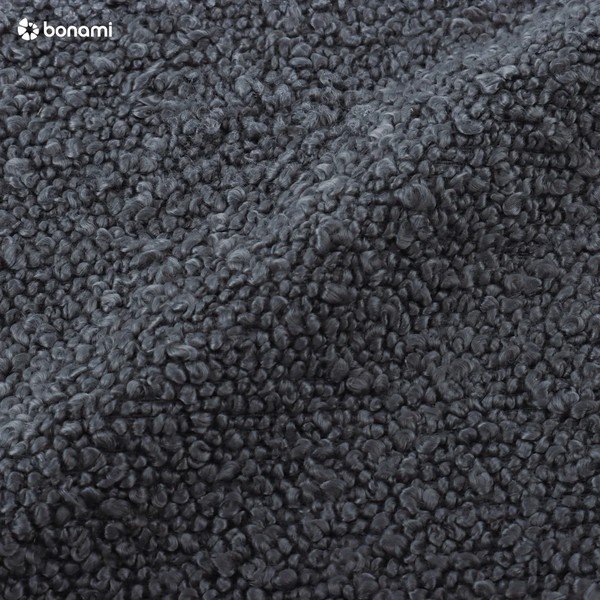 Tmavě šedý taburet z textilie bouclé Molino – Micadoni Home-image-3