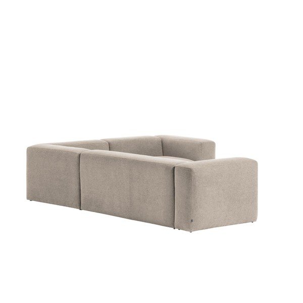 Béžová žinylková rohová pohovka Blok – Kave Home-image-4