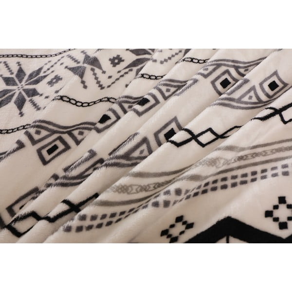 Černo-krémové povlečení na jednolůžko z mikroplyše 140x200 cm – My House-image-3