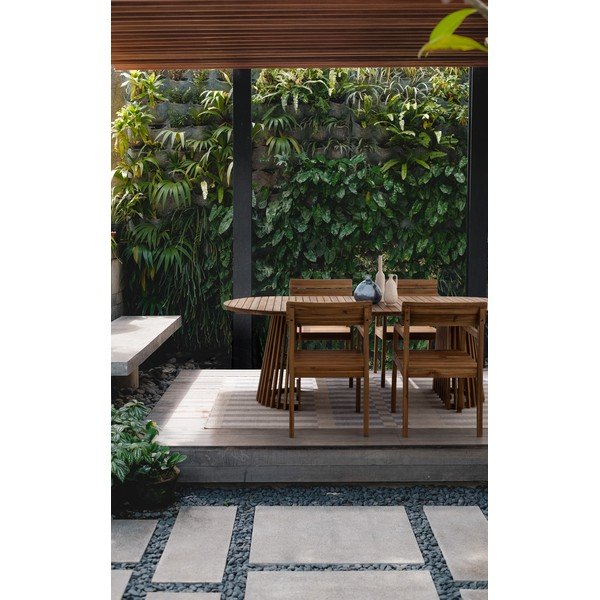 Dřevěná zahradní židle v přírodní barvě Rodano – Bizzotto-image-1