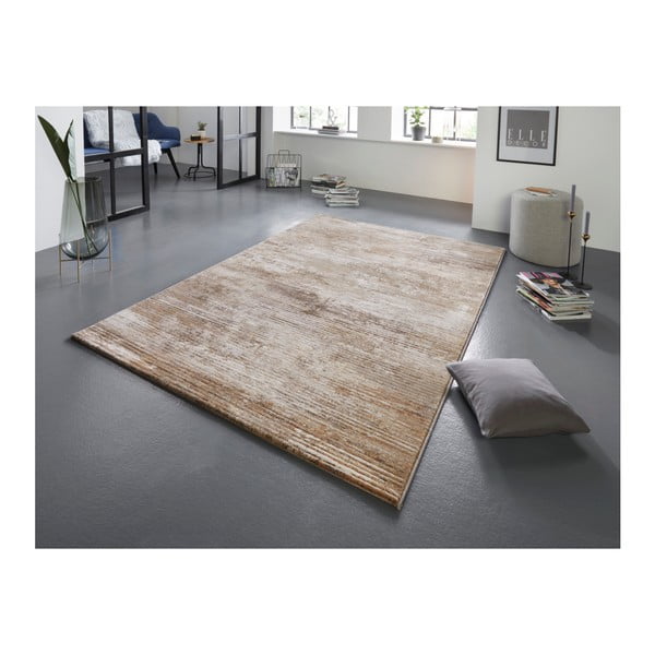 Hnědo-krémový koberec Elle Decoration Arty Trappes, 160 x 230 cm-image-1