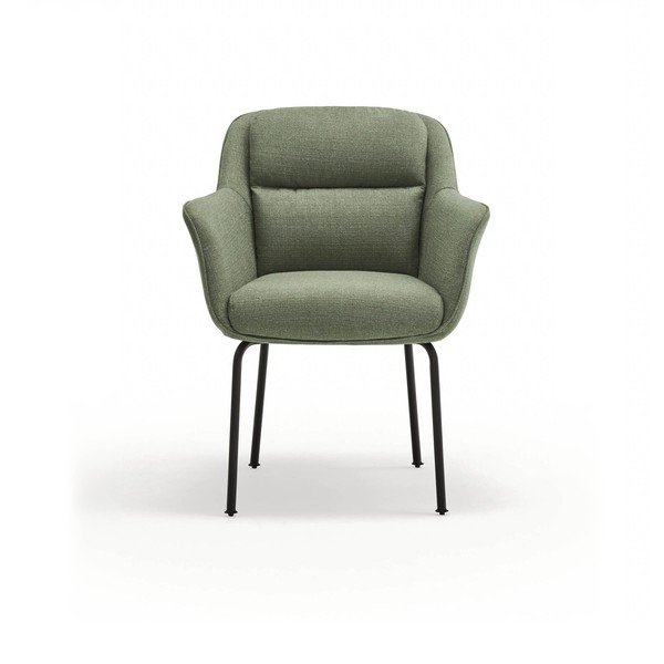 Zelené čalouněné jídelní křeslo s područkami Sadira – Teulat-image-2