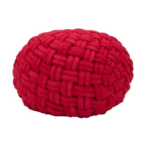 Vínově červený puf Mauro Ferretti Rope, ø 50 cm-image-3